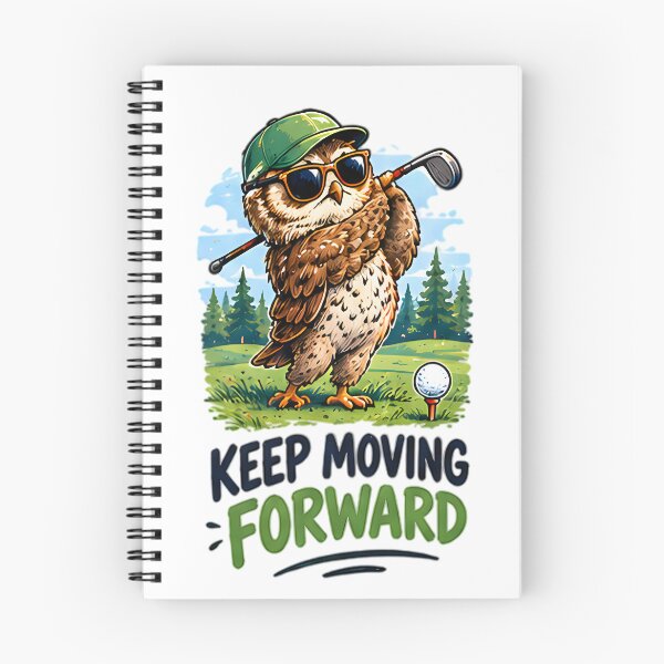Item preview, Keep Moving Forward Golfer Owl Sports Motivation designed and sold by Pyt27.