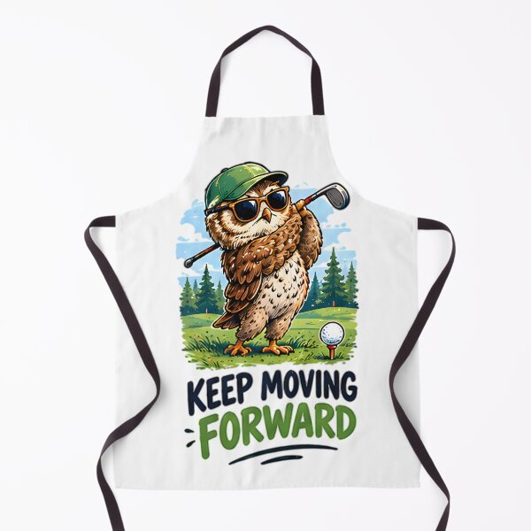 Aperçu de l'œuvre Continuez d'avancer Golfer Owl Sports Motivation créée et vendue par Pyt27.