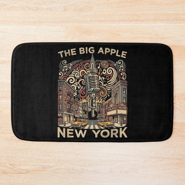 Aperçu de l'œuvre Souvenir de New York, la Grosse Pomme, pour hommes, style vintage créée et vendue par DSWShirts.