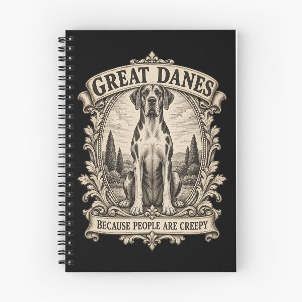 Item preview, Great Danes Because People Are Creepy Victorian Engraving designed and sold by AmiGraph.