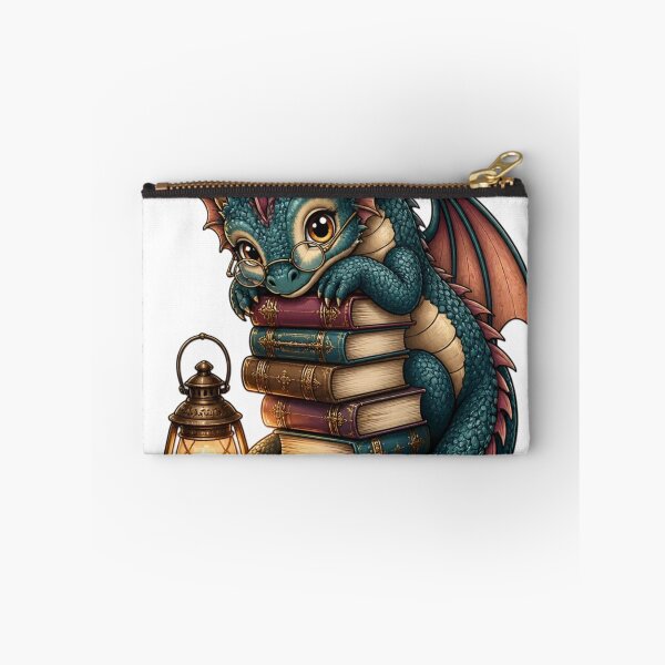 Item preview, Book Dragon Reading Nook | Cute Cozy Bookish Dark Academia Dragon designed and sold by StickyGuys.