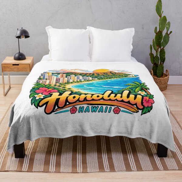 Item preview, Hand Drawn Honolulu Hawaii Travel Souvenir Landmark Gift designed and sold by MichaeIRellov.