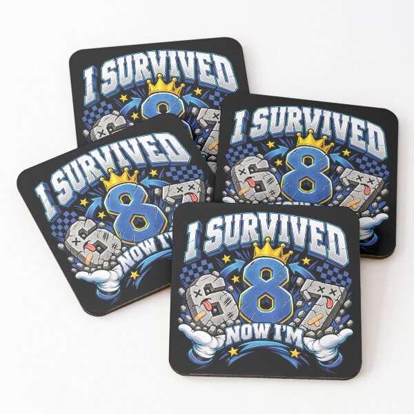 Item preview, I Survived 6 7 Now Im 8 Year Old Funny 8th Birthday Boys designed and sold by InkStormPro.