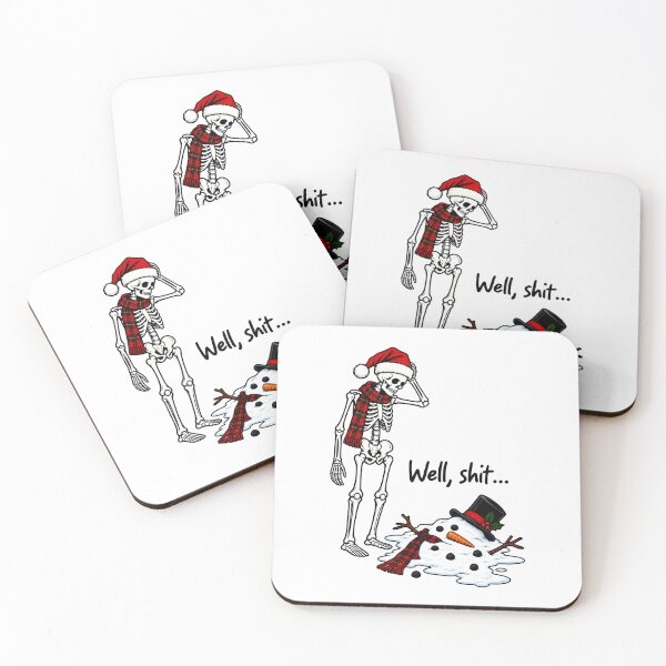 Item preview, Well Shit Christmas Skeleton Snowman Holiday Humor designed and sold by thefirstbroo.