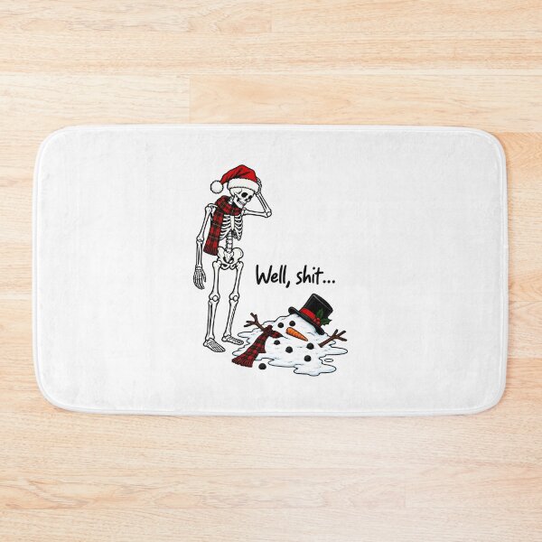 Item preview, Well Shit Christmas Skeleton Snowman Holiday Humor designed and sold by thefirstbroo.