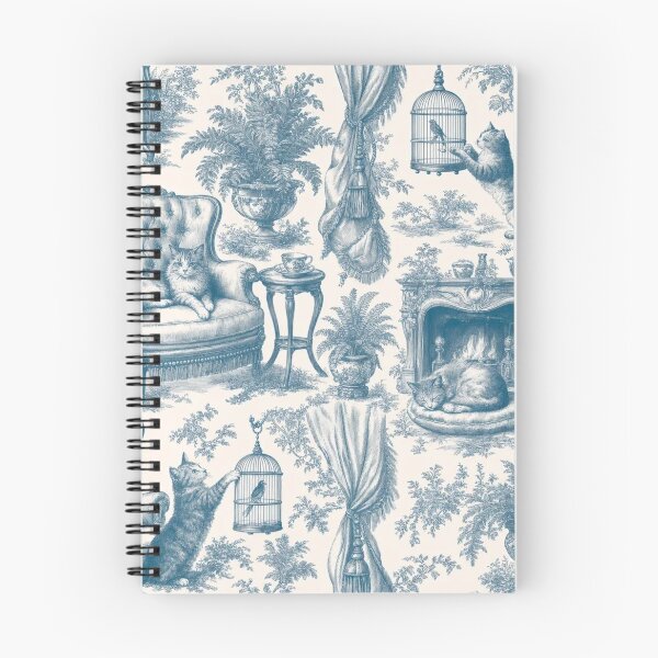 Item preview, Cat Toile de Jouy Seamless Pattern | Victorian Parlor Cats Grandmillennial Teal designed and sold by StickyGuys.
