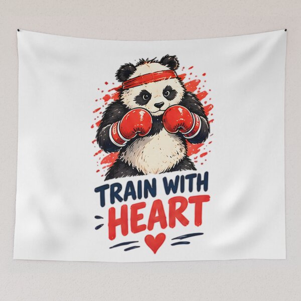 Item preview, Train With Heart Boxing Panda Martial Arts designed and sold by Pyt27.