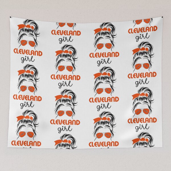 Item preview, Cleveland Girl Orange Bow Ohio Pride designed and sold by Glow-Paw-Studio.