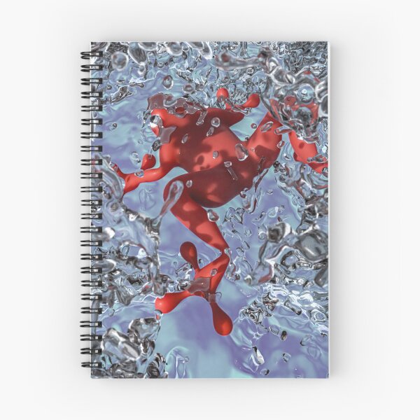 Item preview, 3D red frog with crystal clear water splash designed and sold by Keltoi-art.