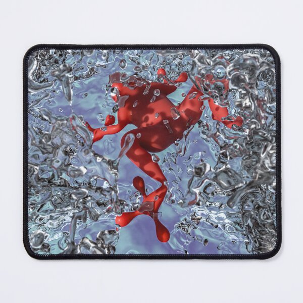 Item preview, 3D red frog with crystal clear water splash designed and sold by Keltoi-art.