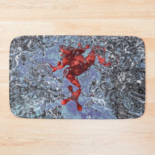 Item preview, 3D red frog with crystal clear water splash designed and sold by Keltoi-art.