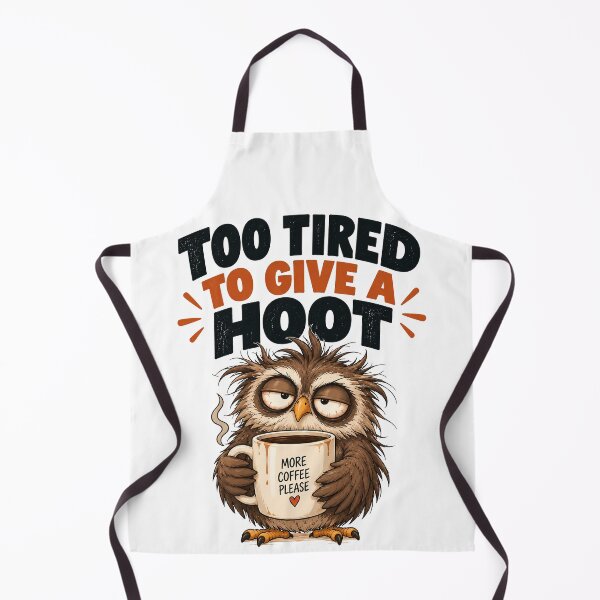 Item preview, Too Tired to Give a Hoot – Exhausted Owl Coffee Humor designed and sold by Furflix.