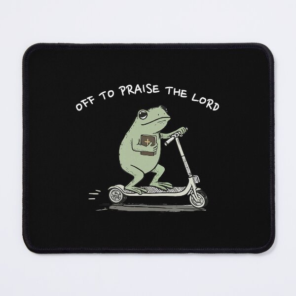 Item preview, Off To Praise The Lord Christian Frog Humor designed and sold by thefirstbroo.