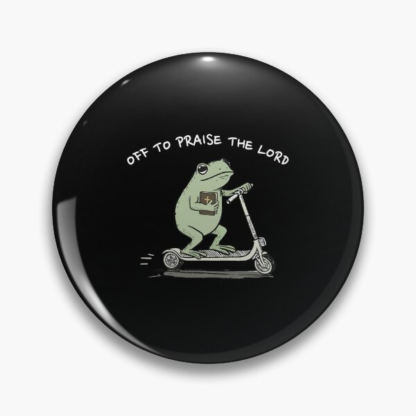 Item preview, Off To Praise The Lord Christian Frog Humor designed and sold by thefirstbroo.