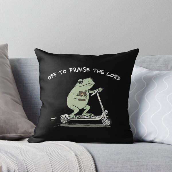 Item preview, Off To Praise The Lord Christian Frog Humor designed and sold by thefirstbroo.