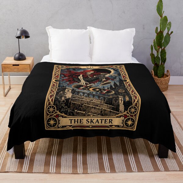 Item preview, The Skater Tarot Card Gothic Skateboard designed and sold by andre-hollow.