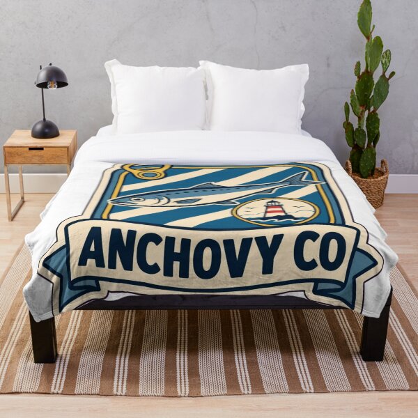Artikelvorschau, Etikett der Portugiesischen Sardinen-Anchovis-Kooperation | Retro-Fischkonserven im Vintage-Stil entworfen und verkauft von StickyGuys.