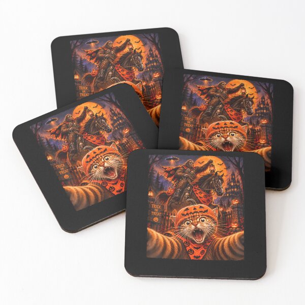 Item preview, Funny Mens Halloween Sasquatch Cat Selfie Graphic Spooky designed and sold by MatherFisher.