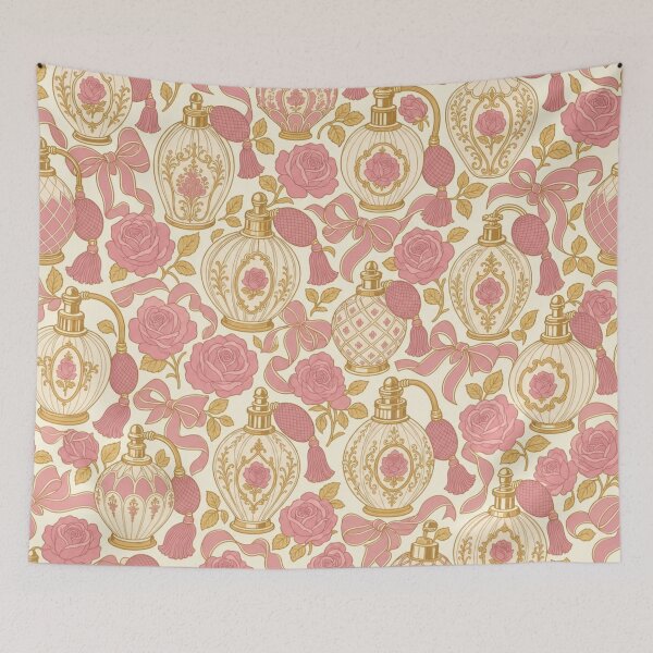 Item preview, Vintage Perfume and Roses Seamless Pattern | Coquette Aesthetic Repeat designed and sold by StickyGuys.