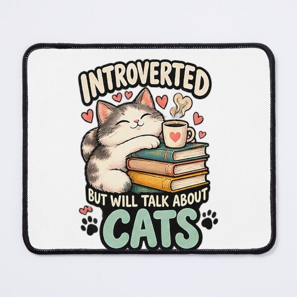 Item preview, Introverted But Will Talk About Cats | Funny Cat Lover Design designed and sold by Sara-Ai.