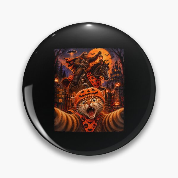 Item preview, Funny Mens Halloween Sasquatch Cat Selfie Graphic Spooky designed and sold by leevekaArt.