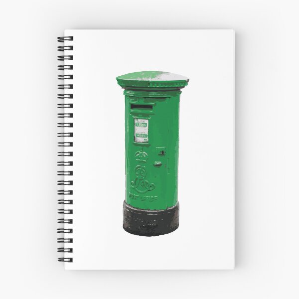Item preview, Pegatina con ilustración de un buzón de correos irlandés verde antiguo designed and sold by Aina Giménez.