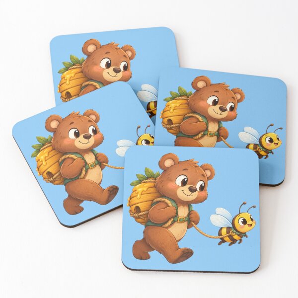 Item preview, Bear & Bee Adventure, Cute Honey Bear Animal Friends designed and sold by Amyay.