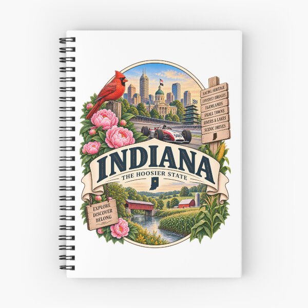 Item preview, Indiana Vintage Travel Badge – The Hoosier State designed and sold by BLUEFOX05.