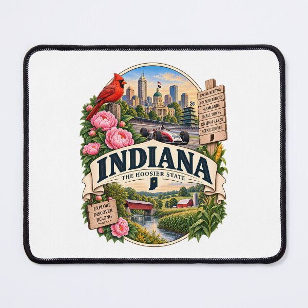 Item preview, Indiana Vintage Travel Badge – The Hoosier State designed and sold by BLUEFOX05.