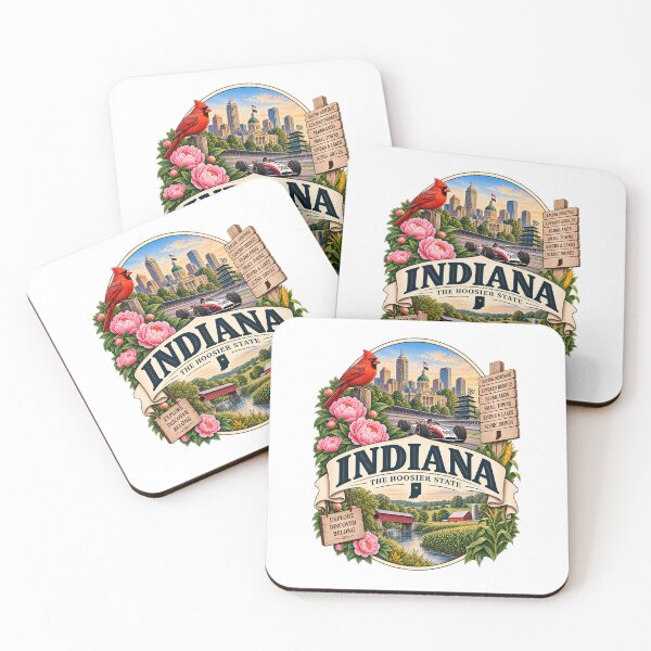 Item preview, Indiana Vintage Travel Badge – The Hoosier State designed and sold by BLUEFOX05.