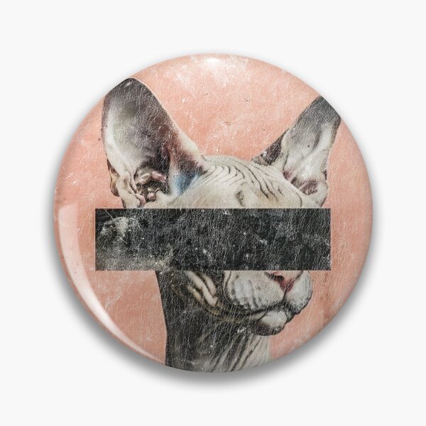 Item preview, Pink Sphynx Cat Abstract Collage Portrait designed and sold by Angry Swan Designs.