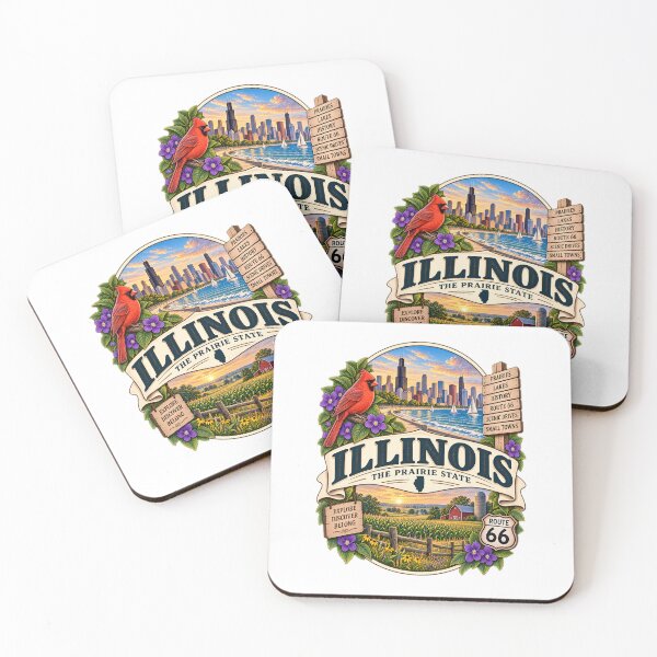 Item preview, Illinois Vintage Travel Badge – The Prairie State designed and sold by BLUEFOX05.