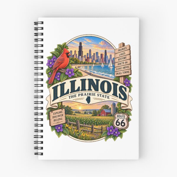 Item preview, Illinois Vintage Travel Badge – The Prairie State designed and sold by BLUEFOX05.