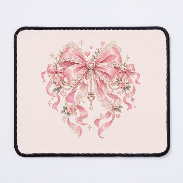 Item preview, Best Seller Coquette Bow Design – Trendy Pink Ribbon Lace Aesthetic Cute Girly Gift designed and sold by 1DreamerShop.