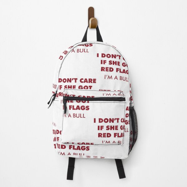 Item preview, I Don't Care Red Flags Funny Bull Relationship Quote designed and sold by thefirstbroo.