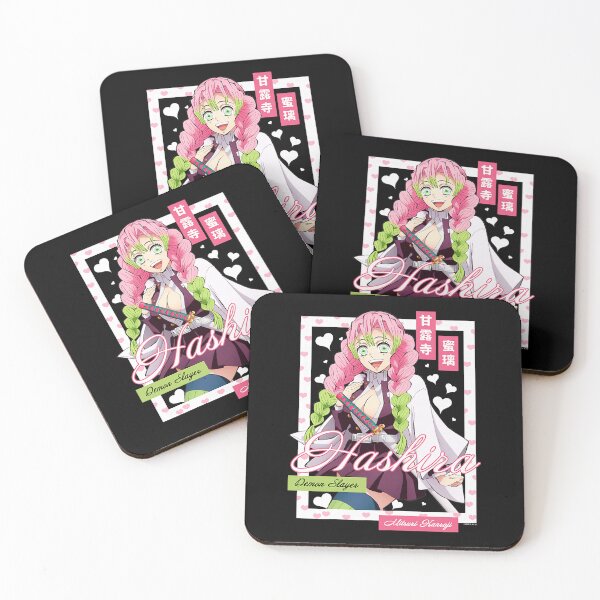 Item preview, Mitsuri Kanroji Hashira Pink Heart Anime Portrait designed and sold by Glow-Paw-Studio.
