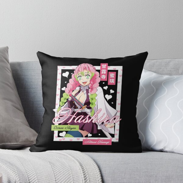 Item preview, Mitsuri Kanroji Hashira Pink Heart Anime Portrait designed and sold by Glow-Paw-Studio.