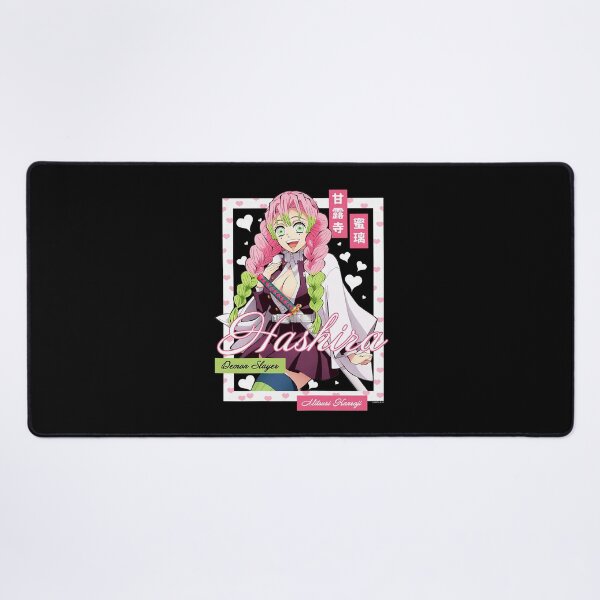 Item preview, Mitsuri Kanroji Hashira Pink Heart Anime Portrait designed and sold by Glow-Paw-Studio.