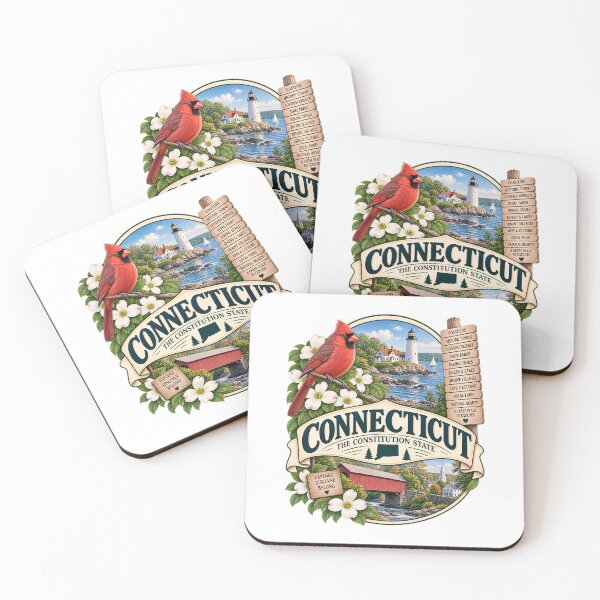 Item preview, Connecticut Vintage Travel Badge – The Constitution State designed and sold by BLUEFOX05.