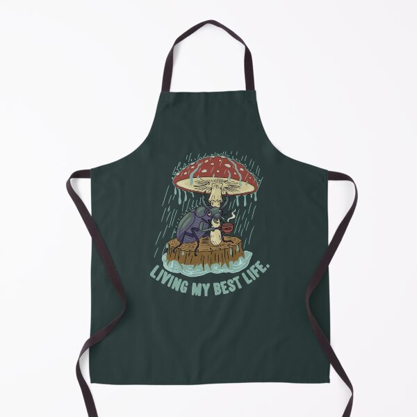 Item preview, Stag Beetle with Coffee under Mushroom Fly Agaric Folk Art Style designed and sold by LeshanArt.