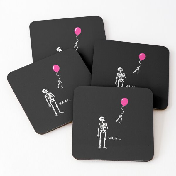 Item preview, Skeleton Losing Balloon Well Shit Funny Dark Humor designed and sold by SoyLamderma.