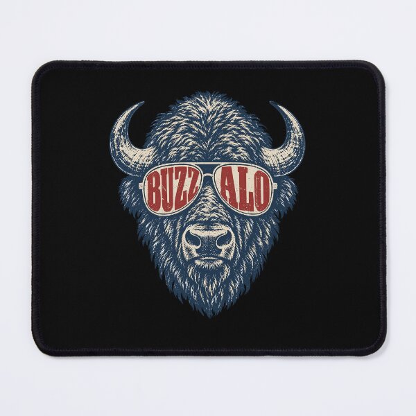 Item preview, Buffalo Football Retro Mascot Sunglasses Sports Fan designed and sold by Mind-Drift.