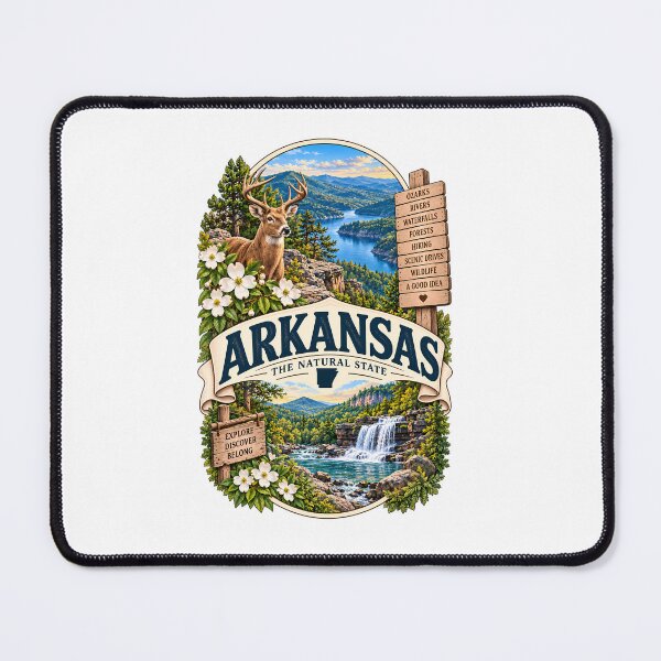 Item preview, Arkansas Vintage Travel Badge – The Natural State designed and sold by BLUEFOX05.