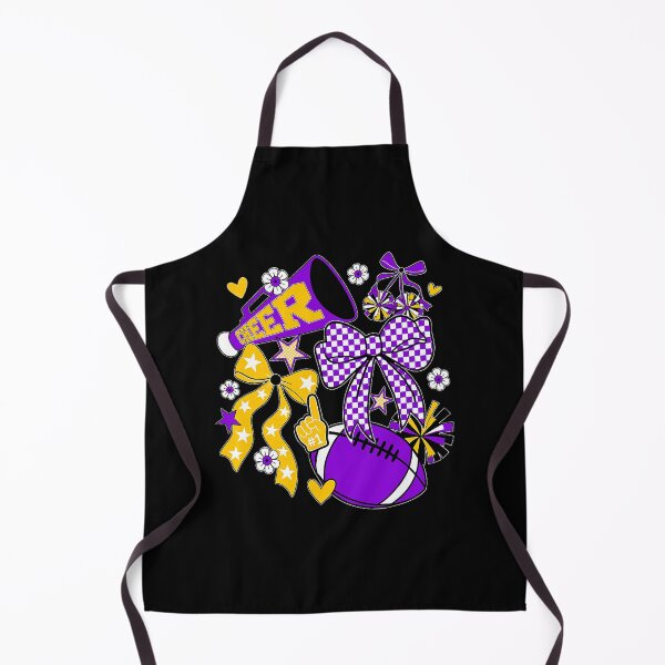 Item preview, Purple Gold Cheerleader Game Day Football Bow designed and sold by thefirstbroo.