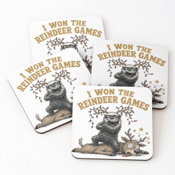 Item preview, Funny Honey Badger Won Reindeer Games Christmas designed and sold by paintingnou.
