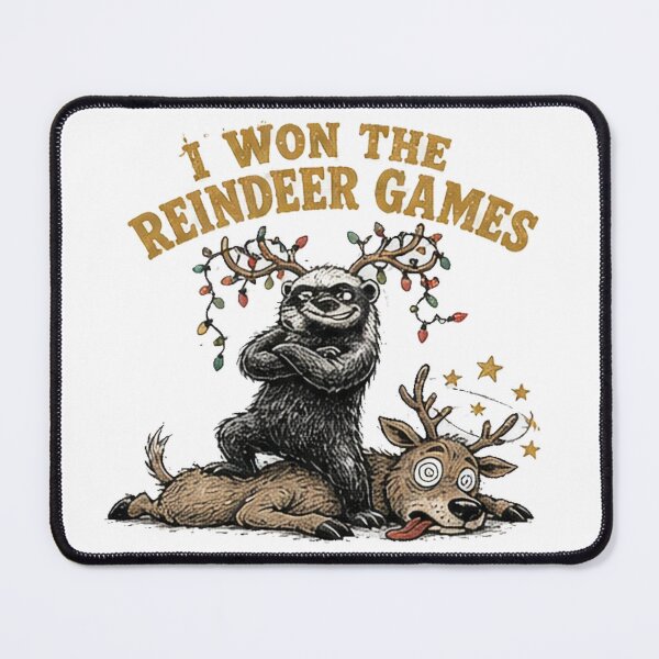 Item preview, Funny Honey Badger Won Reindeer Games Christmas designed and sold by paintingnou.
