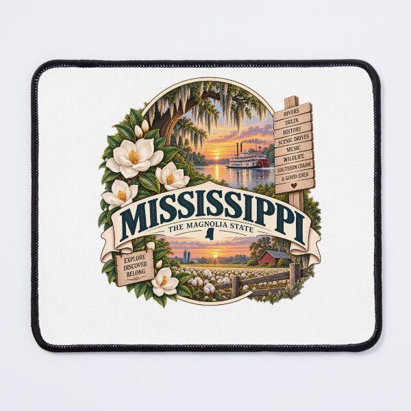 Item preview, Mississippi Vintage Travel Badge – The Magnolia State designed and sold by BLUEFOX05.