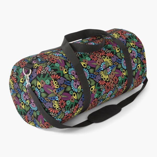 Item preview, 90s Neon Doodle Floral Psychedelic Pattern designed and sold by FioreDiCiliegio.