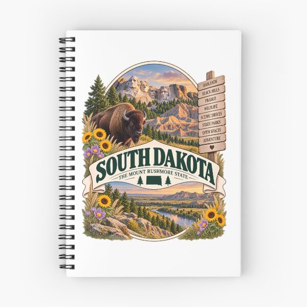 Item preview, South Dakota Vintage Travel Badge – The Mount Rushmore State designed and sold by BLUEFOX05.