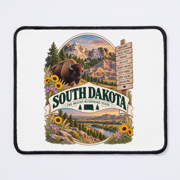 Item preview, South Dakota Vintage Travel Badge – The Mount Rushmore State designed and sold by BLUEFOX05.